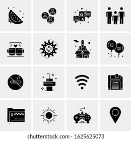 16 Business Universal Icons Vector. Creative Icon Illustration to use in web and Mobile Related project.
