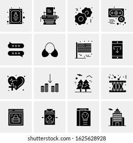 16 Business Universal Icons Vector. Creative Icon Illustration to use in web and Mobile Related project.