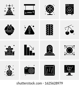 16 Business Universal Icons Vector. Creative Icon Illustration to use in web and Mobile Related project.