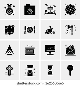 16 Business Universal Icons Vector. Creative Icon Illustration to use in web and Mobile Related project.