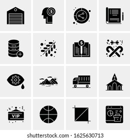 16 Business Universal Icons Vector. Creative Icon Illustration to use in web and Mobile Related project.