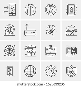 16 Business Universal Icons Vector. Creative Icon Illustration to use in web and Mobile Related project.