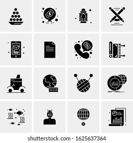 16 Business Universal Icons Vector. Creative Icon Illustration to use in web and Mobile Related project.