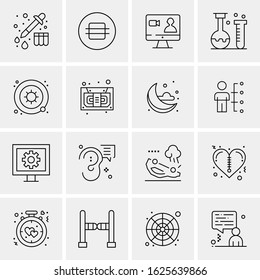 16 Business Universal Icons Vector. Creative Icon Illustration to use in web and Mobile Related project.