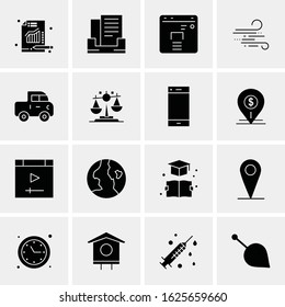 16 Business Universal Icons Vector. Creative Icon Illustration to use in web and Mobile Related project.