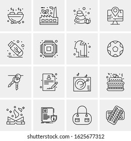 16 Business Universal Icons Vector. Creative Icon Illustration to use in web and Mobile Related project.