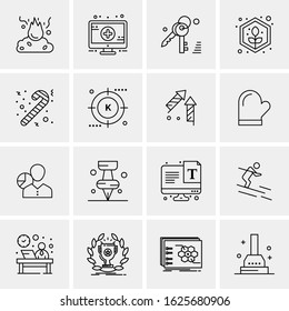 16 Business Universal Icons Vector. Creative Icon Illustration to use in web and Mobile Related project.