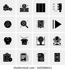 16 Business Universal Icons Vector. Creative Icon Illustration to use in web and Mobile Related project.