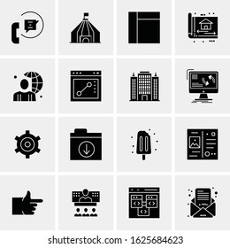 16 Business Universal Icons Vector. Creative Icon Illustration to use in web and Mobile Related project.