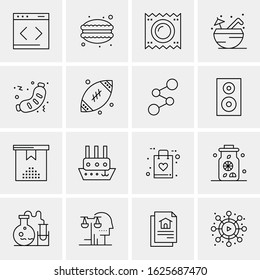 16 Business Universal Icons Vector. Creative Icon Illustration to use in web and Mobile Related project.