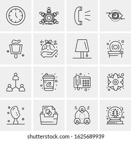 16 Business Universal Icons Vector. Creative Icon Illustration to use in web and Mobile Related project.