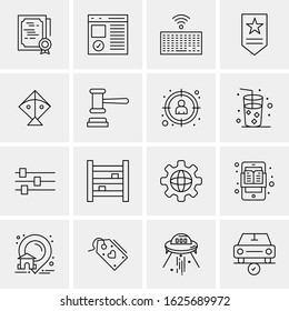 16 Business Universal Icons Vector. Creative Icon Illustration to use in web and Mobile Related project.