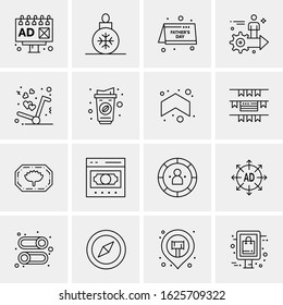 16 Business Universal Icons Vector. Creative Icon Illustration to use in web and Mobile Related project.