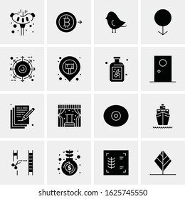 16 Business Universal Icons Vector. Creative Icon Illustration to use in web and Mobile Related project.