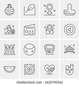 16 Business Universal Icons Vector. Creative Icon Illustration to use in web and Mobile Related project.