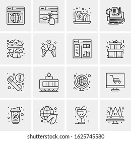 16 Business Universal Icons Vector. Creative Icon Illustration to use in web and Mobile Related project.
