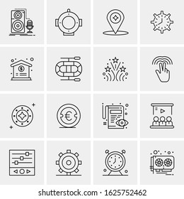 16 Business Universal Icons Vector. Creative Icon Illustration to use in web and Mobile Related project.