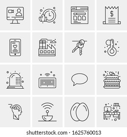 16 Business Universal Icons Vector. Creative Icon Illustration to use in web and Mobile Related project.