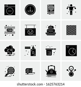 16 Business Universal Icons Vector. Creative Icon Illustration to use in web and Mobile Related project.