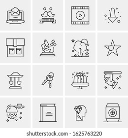 16 Business Universal Icons Vector. Creative Icon Illustration to use in web and Mobile Related project.