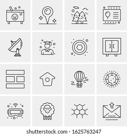 16 Business Universal Icons Vector. Creative Icon Illustration to use in web and Mobile Related project.