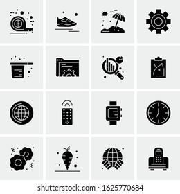 16 Business Universal Icons Vector. Creative Icon Illustration to use in web and Mobile Related project.