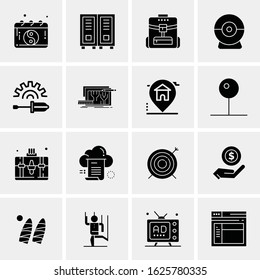 16 Business Universal Icons Vector. Creative Icon Illustration to use in web and Mobile Related project.