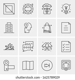 16 Business Universal Icons Vector. Creative Icon Illustration to use in web and Mobile Related project.