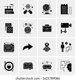 16 Business Universal Icons Vector. Creative Icon Illustration to use in web and Mobile Related project.