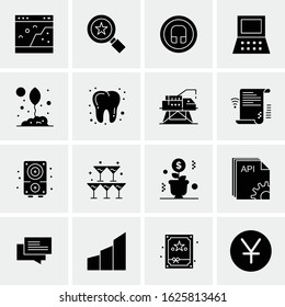 16 Business Universal Icons Vector. Creative Icon Illustration to use in web and Mobile Related project.