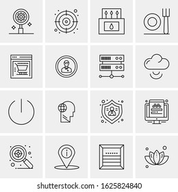 16 Business Universal Icons Vector. Creative Icon Illustration to use in web and Mobile Related project.