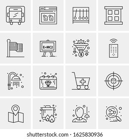 16 Business Universal Icons Vector. Creative Icon Illustration to use in web and Mobile Related project.