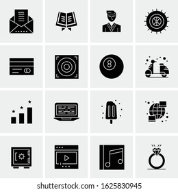 16 Business Universal Icons Vector. Creative Icon Illustration to use in web and Mobile Related project.