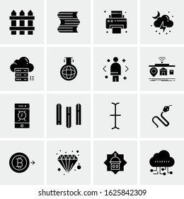 16 Business Universal Icons Vector. Creative Icon Illustration to use in web and Mobile Related project.