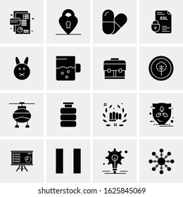 16 Business Universal Icons Vector. Creative Icon Illustration to use in web and Mobile Related project.