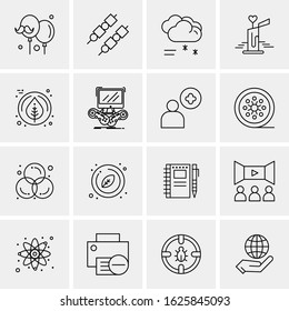 16 Business Universal Icons Vector. Creative Icon Illustration to use in web and Mobile Related project.