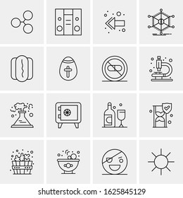 16 Business Universal Icons Vector. Creative Icon Illustration to use in web and Mobile Related project.