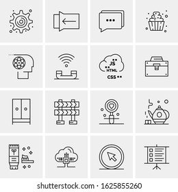 16 Business Universal Icons Vector. Creative Icon Illustration to use in web and Mobile Related project.