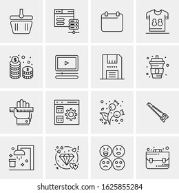 16 Business Universal Icons Vector. Creative Icon Illustration to use in web and Mobile Related project.