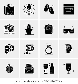 16 Business Universal Icons Vector. Creative Icon Illustration to use in web and Mobile Related project.