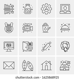 16 Business Universal Icons Vector. Creative Icon Illustration to use in web and Mobile Related project.