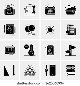 16 Business Universal Icons Vector. Creative Icon Illustration to use in web and Mobile Related project.