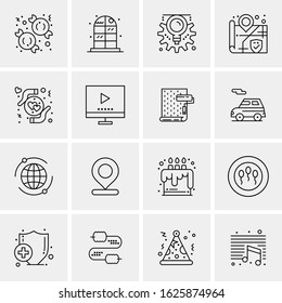 16 Business Universal Icons Vector. Creative Icon Illustration to use in web and Mobile Related project.