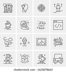 16 Business Universal Icons Vector. Creative Icon Illustration to use in web and Mobile Related project.