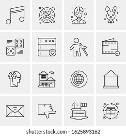 16 Business Universal Icons Vector. Creative Icon Illustration to use in web and Mobile Related project.