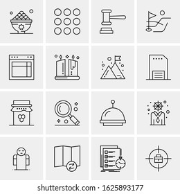 16 Business Universal Icons Vector. Creative Icon Illustration to use in web and Mobile Related project.