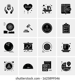 16 Business Universal Icons Vector. Creative Icon Illustration to use in web and Mobile Related project.