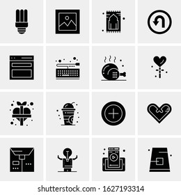 16 Business Universal Icons Vector. Creative Icon Illustration to use in web and Mobile Related project.