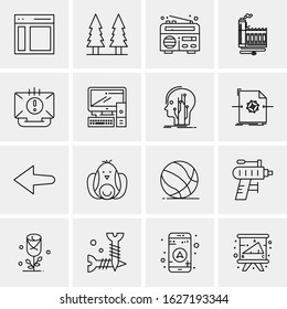 16 Business Universal Icons Vector. Creative Icon Illustration to use in web and Mobile Related project.