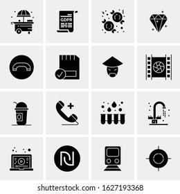 16 Business Universal Icons Vector. Creative Icon Illustration to use in web and Mobile Related project.